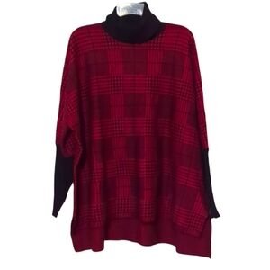 NWT COLOUR EIGHTEEN * PLAID MOCK NECK SWEATER